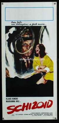 f116 SCHIZOID Italian locandina movie poster '80 Kinski, Mafe art!