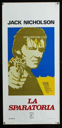 f123 SHOOTING Italian locandina 1978 cool different artwork of Jack Nicholson pointing revolver!