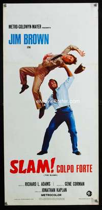 f125 SLAMS Italian locandina movie poster '73 Jim Brown throws cop!