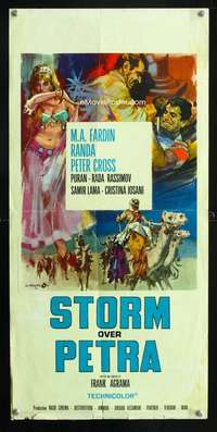 f130 STORM OVER PETRA Italian locandina movie poster '67 Cesselon art