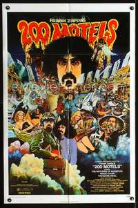 h015 200 MOTELS one-sheet movie poster '71 Frank Zappa, cool image!