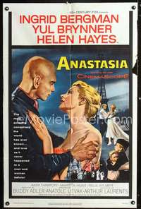 h042 ANASTASIA one-sheet movie poster '56 Ingrid Bergman, Yul Brynner