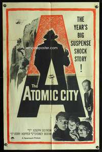 h061 ATOMIC CITY one-sheet movie poster '52 Gene Barry, Cold War!