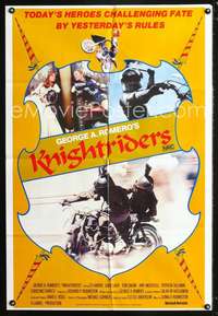 h372 KNIGHTRIDERS Aust one-sheet movie poster '81 wacky medieval dirtbikes!