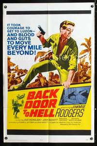 h066 BACK DOOR TO HELL one-sheet movie poster '64 Jack Nicholson, WWII!