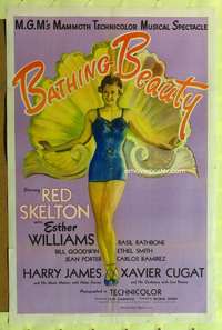 h078 BATHING BEAUTY style C one-sheet movie poster '44 sexy Esther Williams!