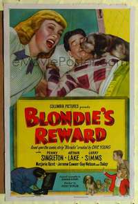 h110 BLONDIE'S REWARD one-sheet movie poster '48 Penny Singleton, Lake