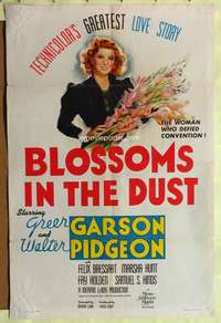 h114 BLOSSOMS IN THE DUST style C one-sheet movie poster '41 Greer Garson