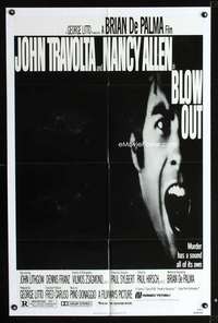 h115 BLOW OUT one-sheet movie poster '81 John Travolta, Brian De Palma