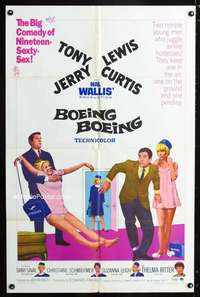 h121 BOEING BOEING one-sheet movie poster '65 Tony Curtis, Jerry Lewis