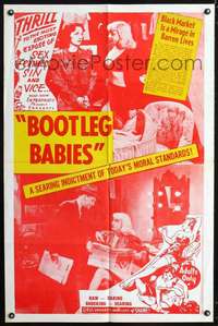 h125 SOULS IN PAWN 1sh R1950s a searing indictment of today's moral standards, Bootleg Babies!
