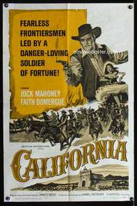 h147 CALIFORNIA one-sheet movie poster '63 Jock Mahoney, Faith Domergue