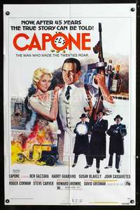 h153 CAPONE one-sheet movie poster '75 Ben Gazzara, Harry Guardino