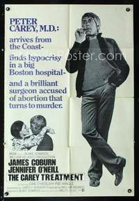 h155 CAREY TREATMENT one-sheet movie poster '72 James Coburn, O'Neill