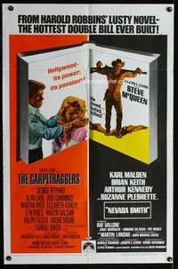 h159 CARPETBAGGERS/NEVADA SMITH one-sheet movie poster '68 Harold Robbins