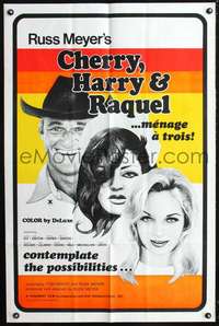 h170 CHERRY, HARRY & RAQUEL one-sheet movie poster '69 Russ Meyer, sexy!