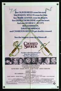 h195 CROSSED SWORDS one-sheet movie poster '78 Oliver Reed, Raquel Welch