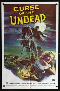 h201 CURSE OF THE UNDEAD one-sheet movie poster '59 best Reynold Brown art!