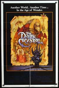 h207 DARK CRYSTAL one-sheet movie poster '82 Henson, Frank Oz, Amsel art!