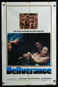 h214 DELIVERANCE one-sheet movie poster '72 Jon Voight, Burt Reynolds