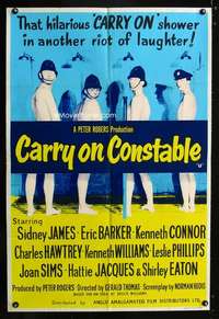 h162 CARRY ON CONSTABLE English one-sheet movie poster '61 police sex!