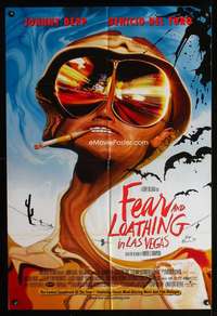 h233 FEAR & LOATHING IN LAS VEGAS one-sheet movie poster '98 Johnny Depp