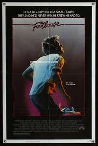 h239 FOOTLOOSE one-sheet movie poster '84 competitive dancer Kevin Bacon!