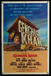 h256 GENGHIS KHAN one-sheet movie poster '65 Omar Sharif, Stephen Boyd