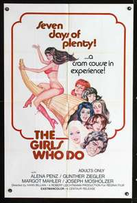 h266 GIRLS WHO DO one-sheet movie poster '73 wacky sexy artwork!