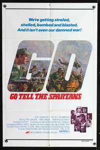 h269 GO TELL THE SPARTANS one-sheet movie poster '78 Lancaster, Vietnam!