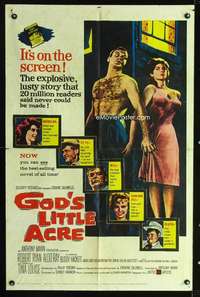 h270 GOD'S LITTLE ACRE one-sheet movie poster '58 Robert Ryan, Tina Louise