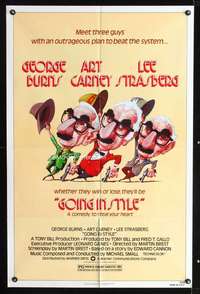 h275 GOING IN STYLE one-sheet movie poster '79 George Burns, Art Carney