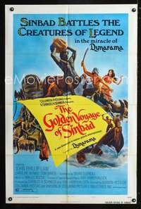 h277 GOLDEN VOYAGE OF SINBAD one-sheet movie poster '73 Ray Harryhausen