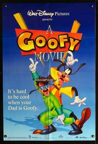 h284 GOOFY MOVIE DS one-sheet movie poster '95 Walt Disney kind of canine!