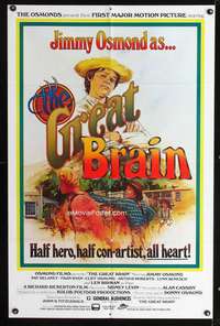 h290 GREAT BRAIN one-sheet movie poster '78 great Maughan artwork!