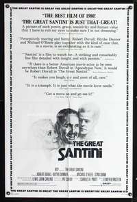 h294 GREAT SANTINI reviews one-sheet movie poster '79 Robert Duvall, Danner