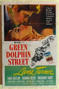 h005 GREEN DOLPHIN STREET one-sheet movie poster '47 Lana Turner, Heflin