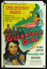 h304 GUERRILLA GIRL one-sheet movie poster '53 Helmut Dantine, Marianna