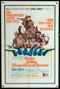 h308 GUNS OF THE MAGNIFICENT SEVEN one-sheet movie poster '69 Kennedy