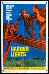 h320 HARBOR LIGHTS one-sheet movie poster '63 Kent Taylor, Jeff Morrow