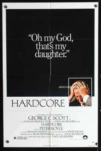 h321 HARDCORE one-sheet movie poster '79 George C. Scott, Paul Schrader