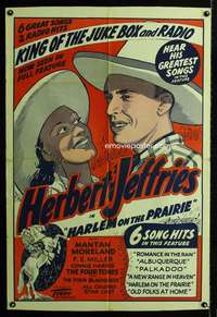 h322 HARLEM ON THE PRAIRIE one-sheet movie poster R48 Herbert Jeffries