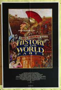 h331 HISTORY OF THE WORLD PART I one-sheet movie poster '81 Mel Brooks
