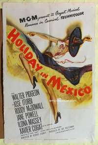 h333 HOLIDAY IN MEXICO style C one-sheet movie poster '46 super sexy dancer!
