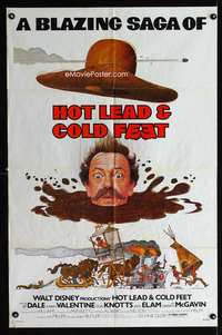 h336 HOT LEAD & COLD FEET one-sheet movie poster '78 wacky Don Knotts!