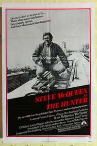 h342 HUNTER one-sheet movie poster '80 bounty hunter Steve McQueen!