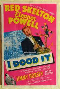 h345 I DOOD IT style D one-sheet movie poster '43Red Skelton,Eleanor Powell