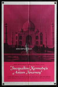 h352 JACQUELINE KENNEDY'S ASIAN JOURNEY one-sheet movie poster '62 Taj Mahal