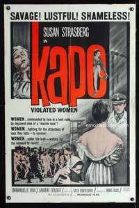 h358 KAPO one-sheet movie poster '64 violated women commanded to love!