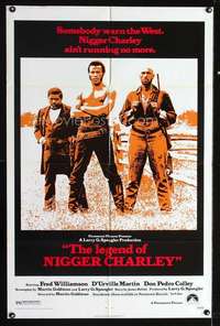 h381 LEGEND OF NIGGER CHARLEY one-sheet movie poster '72 Slave to Outlaw!